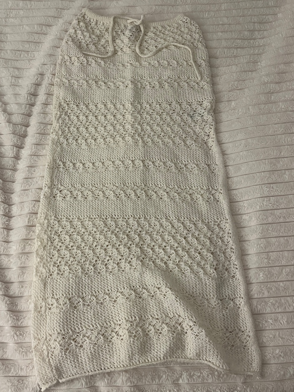Wild Fable Cream Crochet Knit Maxi Skirt